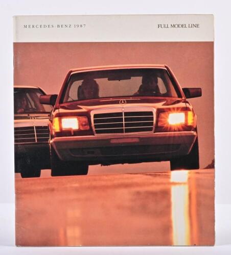 MERCEDES-BENZ: A 1987 Mercedes-Benz of North America 'Full Model Line' sales brochure