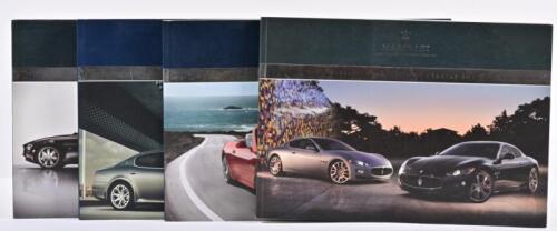 MASERATI: Four modern Maserati sales brochures covering QUATTROPORTE, GAMMA GRANCABRIO, GRANTURISMO models. International text