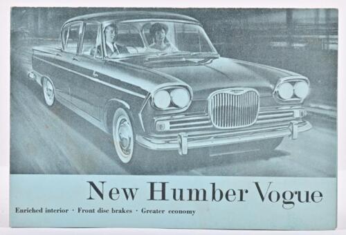 HUMBER: An original ROOTES (AUSTRALIA) LIMITED 'New Humber Vogue' fold out sales brochure. Circa 1950's