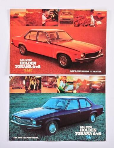 HOLDEN: Two March 1974 Holden Torana large format sales brochures. LH & LX