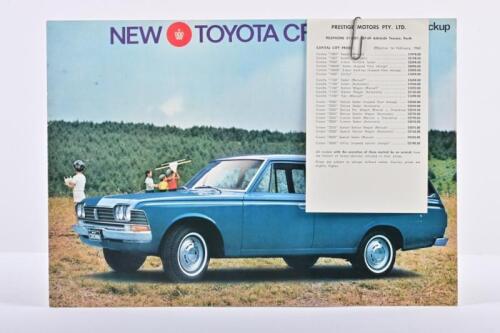 TOYOTA: A 1960's Toyota Crown Wagon & Pickup colour sales brochure. With original Prestige Motors Price List