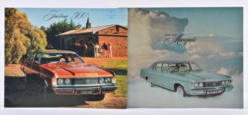 FORD: Two 1976 FORD SALES COMPANY OF AUSTRALIA LIMITED Ford Fairlane (ZH) sales brochures. 'FAIRLANE Marquis' sales brochure