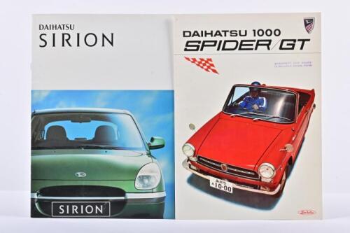 DAIHATSU: Two Daihatsu sales brochures. 1960's 'DAIHATSU 1000 SPIDER/GT' colour sales brochure