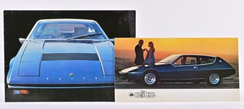 LOTUS: Two 1970's Lotus Elite sale brochures