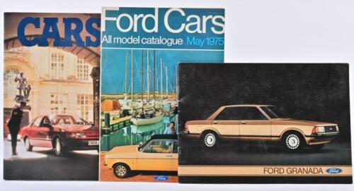 FORD: Three international Ford publications. Ford 1970's/1980's Catalogues & German text Granada brochure