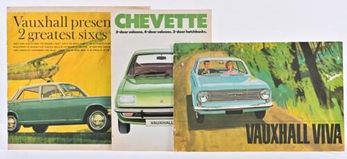 VAUXHALL: Three period Vauxhall brochures. General Motors-Holden's Pty.Limited 1964 'VAUXHALL VIVA' & 1965 Vauxhall Velox and Cresta brochures