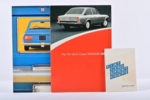 FIAT: Three original Fiat 124 Sport Coupe sales brochures. Fiat 124 Sport Coupe Colour Chart