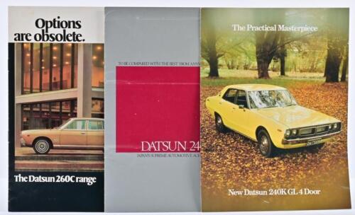 DATSUN: Three 1970's Nissan Motor Company (Australia) Pty.Ltd Datsun sales brochures. 240K, 240C & 260C brochures