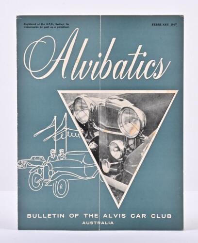 ALVIS: An original February 1967 edition of 'Alvibatics' - Bulletin of the Alvis Car Club, Australia