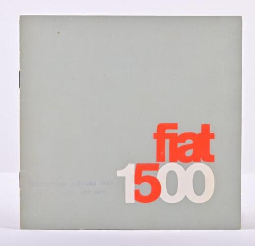 FIAT: A 1960's 'fiat 1500' sales brochure (Edition no. 2212)