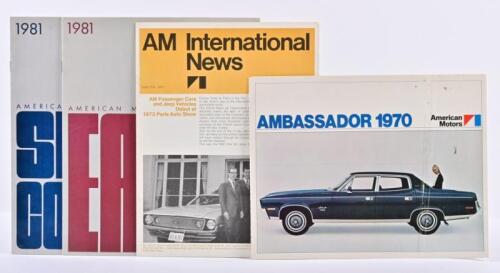 AMERICAN MOTORS: A group of American Motors literature. 'EAGLE' and 'SPIRIT/CONCORD' model brochures