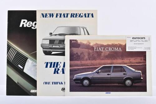 FIAT: Three Fiat sales brochures as produced for AUSWIDE. Regata & Croma brochures
