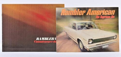 RAMBLER: Two 1960's Australian Motor Industries Rambler sales brochures. 'RAMBLER V8's - Connoisseur's choice' brochure