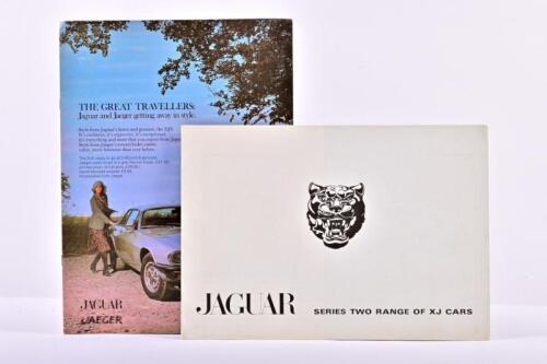 JAGUAR: Two 1970's Jaguar sales items. 1973 'JAGUAR - SERIES TWO RANGE OF XJ CARS' sales brochure