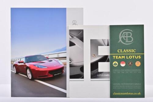 LOTUS: Three Lotus brochures. 2010 'The Evora Range' colour sales brochure