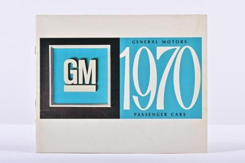 GENERAL MOTORS: A 1970 General Motors Passenger Car model range catalogue