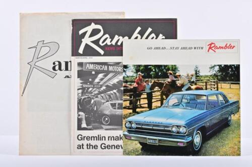 RAMBLER: Three items of Rambler (American Motors) literature. Australian Motor Industries LTD Rambler brochure