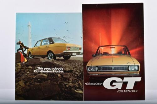 HILLMAN: Two original and interesting 1970's Chrysler Australia Hillman items. 'Hunter GT FOR MEN ONLY' fold out sales brochure