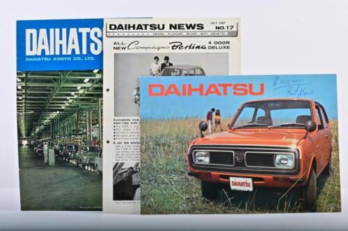 DAIHATSU: Three Daihatsu literature items. Daihatsu 360 & 1967 Daihatsu Compagno Berlina 4 DOOR DELUXE brochures