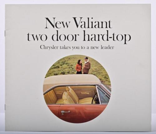 VALIANT: A 1970's Valiant two-door (VG) sales brochure. Excellent