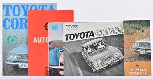 TOYOTA: Five Toyota Corona items from the 1950's/1960's. Toyota Corona sales brochures