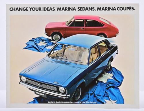 MARINA: A Leyland Australia Marina Sedan/Marina Coupe colour sales brochure