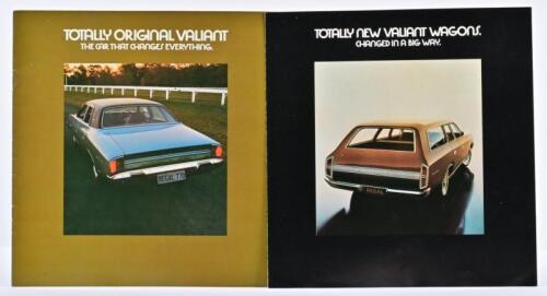 VALIANT: Two 1970's Chrysler Australia VH sales brochures. HEMI PACER details
