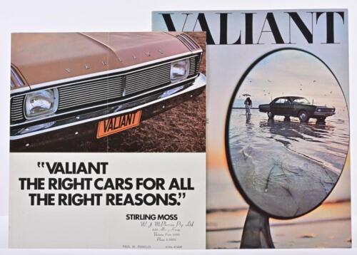 VALIANT: Two 1970's Chrysler Australia Valiant VG sales brochures. HEMI details