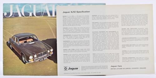 JAGUAR: A 1972 Jaguar XJ12 Series 1 colour sales brochure. Excellent