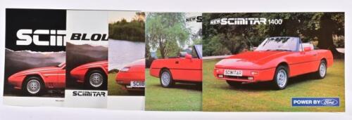 RELIANT: A collection of 1980's Reliant Scimitar single sheet, double sided sales brochures