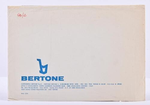 BERTONE: A collection ofsix black and white pictures of the ZARBUS Bertone prototype (based on Citroen BX-4TC). As presented at 1986 Turin Motor Show