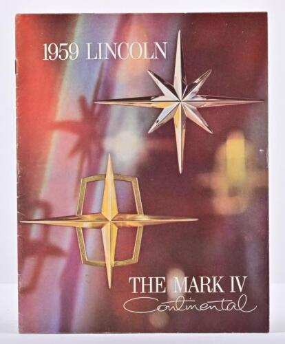 LINCOLN: A '1959 LINCOLN - THE MARK IV Continental ' colour sales brochure. Excellent