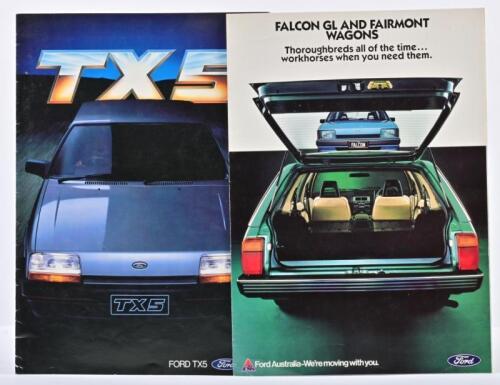 FORD: Two 1980's Ford Australia sales brochures. Falcon GL, Fairmont, TX5 brochures