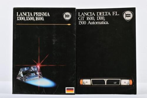 LANCIA: Two 1982 Lancia literature items. 1982 'LANCIA PRISMA 1300, 1500, 1600.' Press Release kit & 1982 'LANCIA DELTA F.L. GT 1600, 1300, 1500 Automatica.' colour sales brochure