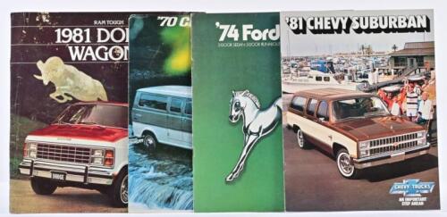 U.S WAGONS: A group of 1970's/1980's colour sales brochures for a variety of U.S wagons. '70 CLUB WAGONS BY FORD' & '1981 DODGE WAGONS' brochures