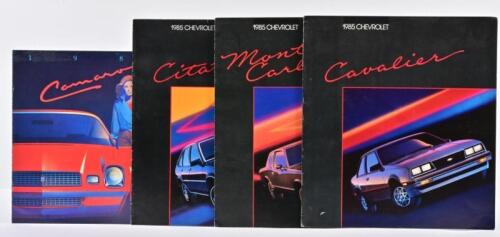 CHEVROLET: Four 1980's Chevrolet sales brochures. 1981 'Camaro' brochure & 1985 Chevrolet model brochures
