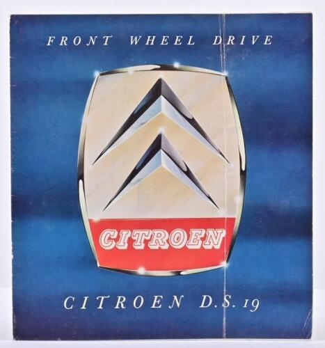 CITROEN: A circa 1950's Citroen D.S.19 colour sales brochure - 'FRONT WHEEL DRIVE CITROEN D.S.19'