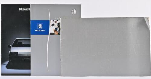 PEUGEOT/RENAULT: A small group of Peugeot and Renault sales brochures. 1980's Peugeot 505 & 1985 Renault 25 brochures