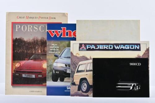 MOTORING: A collection of publications detailing various aspects of motoring. 'GREAT MARQUES POSTER BOOK PORSCHE' softcover book by Chris Harvey