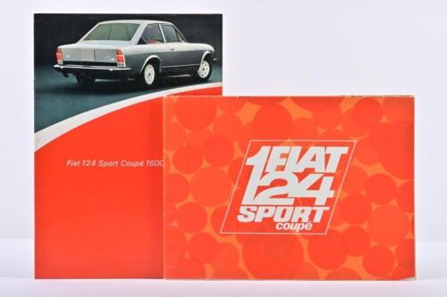 FIAT: Two 1970's Fiat 124 Sport Coupe items of sales literature. 'Fiat 124 Sport Coupe 1600/1800' colour sales brochure (Edition no. 3593)