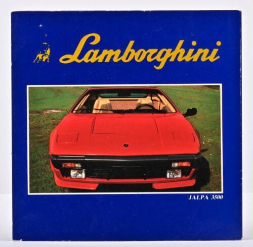 LAMBORGHINI: A Lamborghini JALPA 3500 colour sales brochure