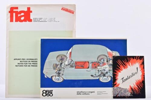 FIAT: Three interesting period Fiat items. 1964 Fiat Press Release