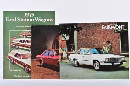FORD: Three 1970's/1980's Ford sales brochures. Station Wagon, Fairmont, Granada brochures