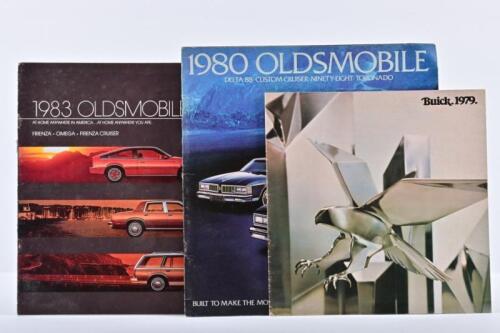 GENERAL MOTORS: Three General Motors sales catalogues. 1970's/1980's Buick & Oldsmobile sale catalogues