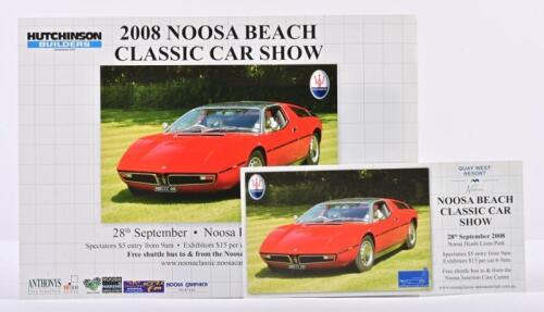 NOOSA CAR SHOW: Two information flyers from the '2008 NOOSA BEACH CLASSIC CAR SHOW'