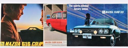 MAZDA: Three 1960's Mazda sales brochures. 1500, 1500 SS, 616 COUPE. Italian text
