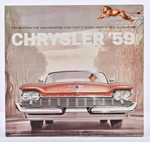 CHRYSLER: A 'CHRYSLER '59' model range catalogue. 'NEW YORKER', 'SARATOGA', 'WINDSOR' model details