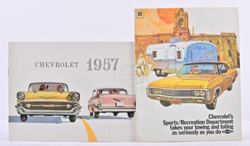 CHEVROLET: Two Chevrolet sales brochures. Impressive 'CHEVROLET 1957' model range catalogue