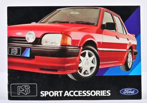 FORD: An original 1980's Ford 'RS SPORT ACCESSORIES' booklet brochure. RS accessories for Fiesta, Escort, Orion, Sierra, Capri, Cortina & Granada models