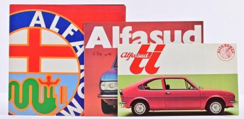 ALFA ROMEO: Three original 1970's Alfa Romeo 'Alfasud colour sales brochures